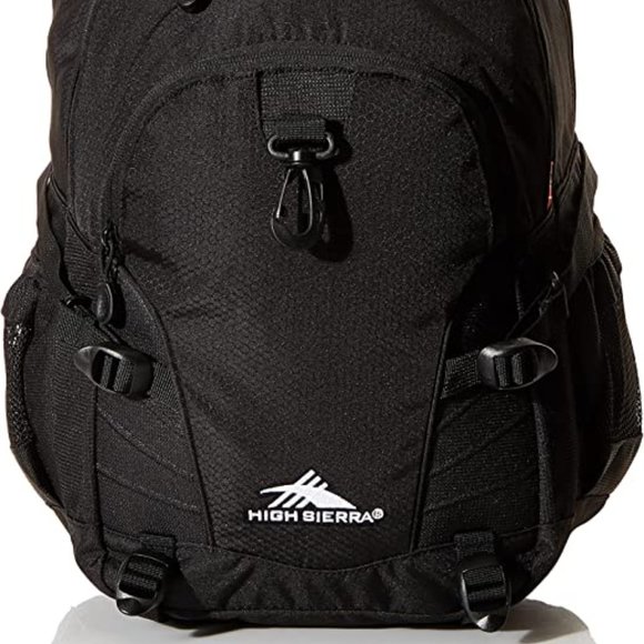 NWT High Sierra Backpack Waterproof Commute Hike Business Travel Black MINT - Picture 10 of 12